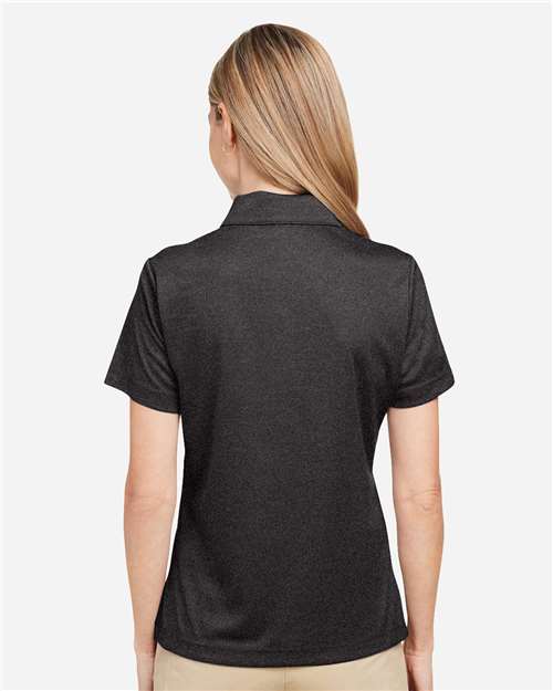 Team 365 Women's Zone Sonic Heather Performance Polo - TT51HW Black Heather
