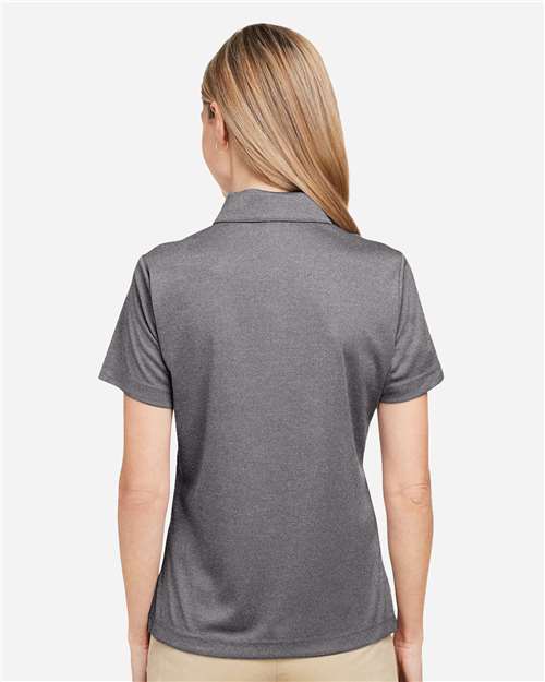 Team 365 Women's Zone Sonic Heather Performance Polo - TT51HW Dark Grey Heather