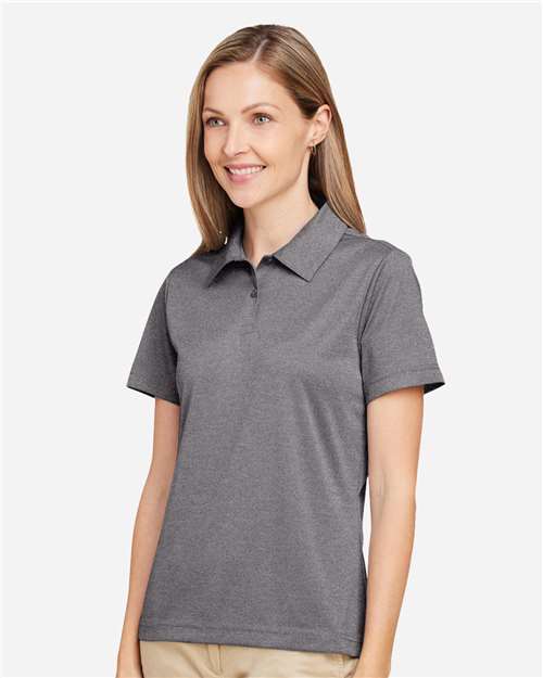 Team 365 Women's Zone Sonic Heather Performance Polo - TT51HW Dark Grey Heather