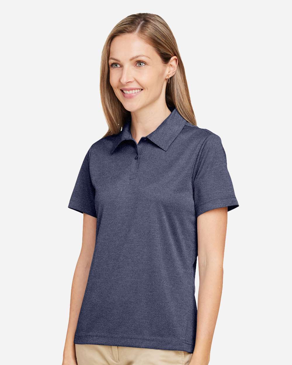Team 365 Women's Zone Sonic Heather Performance Polo - TT51HW Sport Dark Navy Heather
