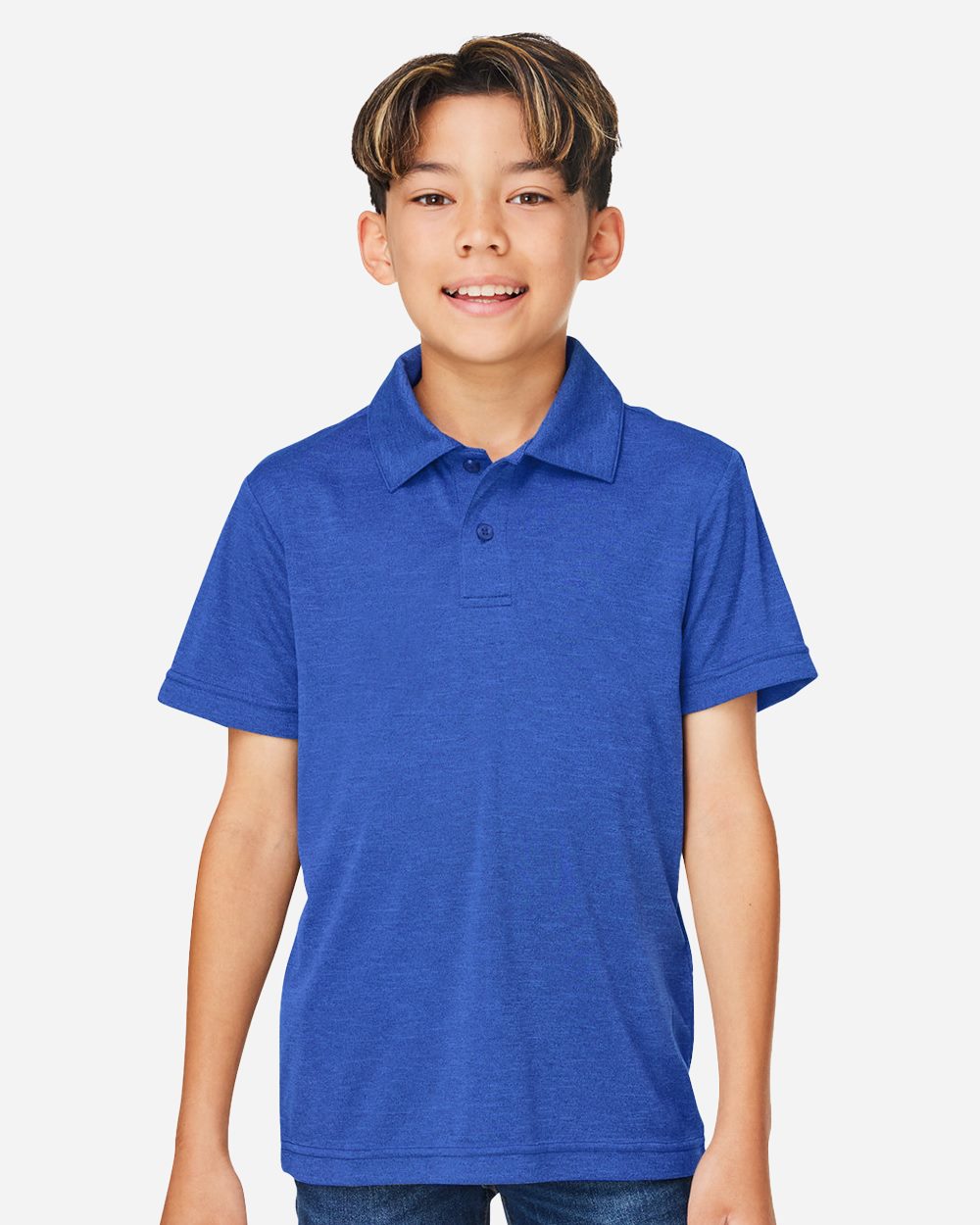 Team 365 Youth Zone Sonic Heather Performance Polo - TT51HY