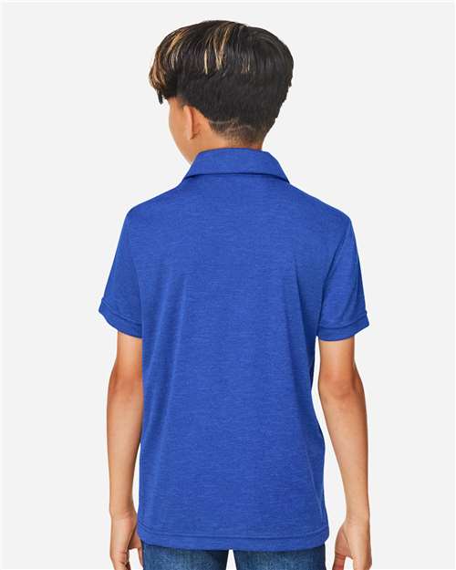 Team 365 Youth Zone Sonic Heather Performance Polo - TT51HY Sport Royal Heather