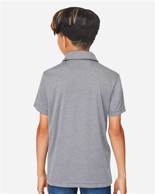 Team 365 Youth Zone Sonic Heather Performance Polo - TT51HY Athletic Heather