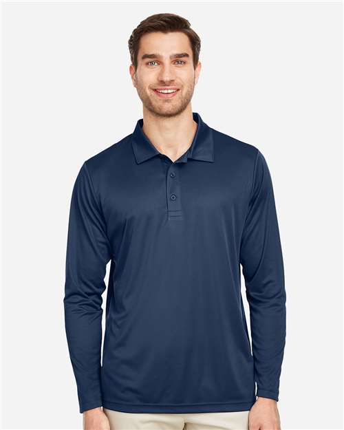 Team 365 Men's Zone Performance Long Sleeve Polo - TT51L Sport Dark Navy