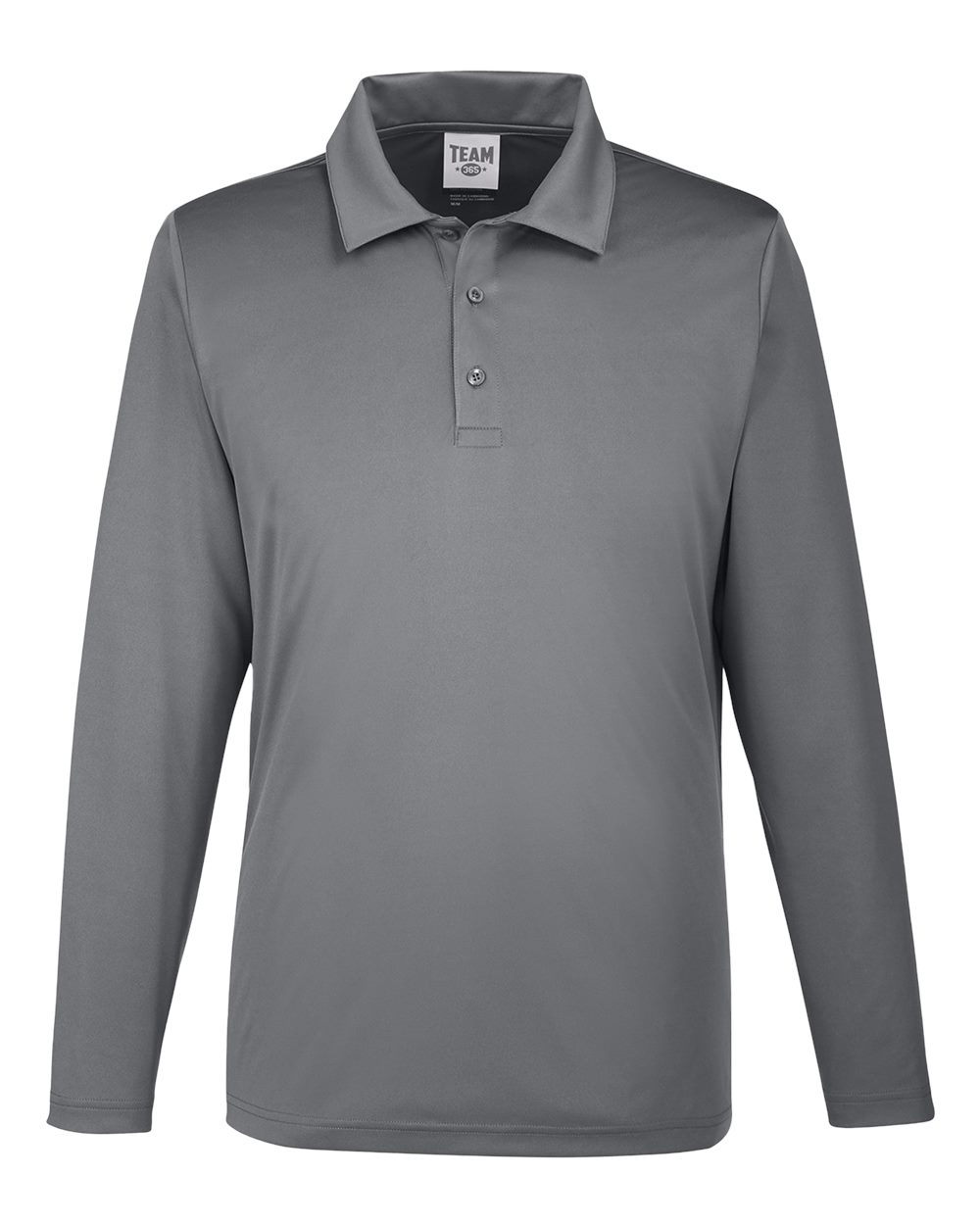 Team 365 Men's Zone Performance Long Sleeve Polo - TT51L Sport Graphite