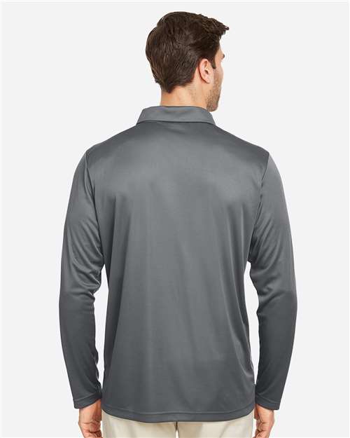 Team 365 Men's Zone Performance Long Sleeve Polo - TT51L Sport Graphite