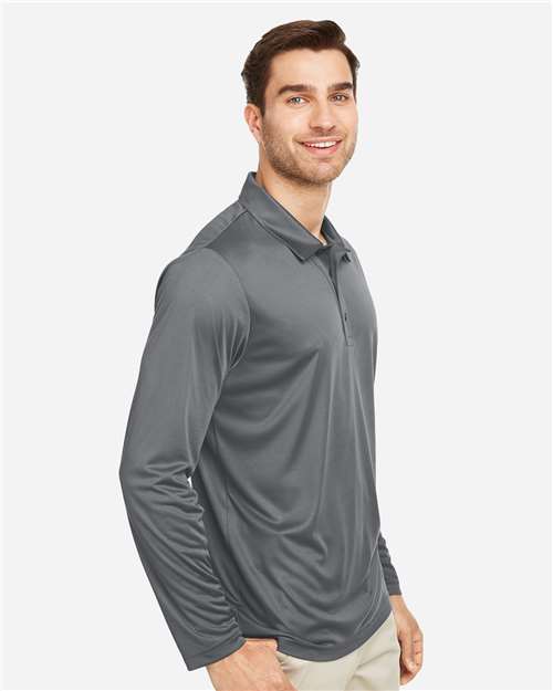 Team 365 Men's Zone Performance Long Sleeve Polo - TT51L Sport Graphite