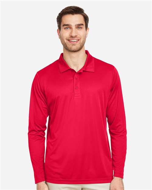 Team 365 Men's Zone Performance Long Sleeve Polo - TT51L Sport Red