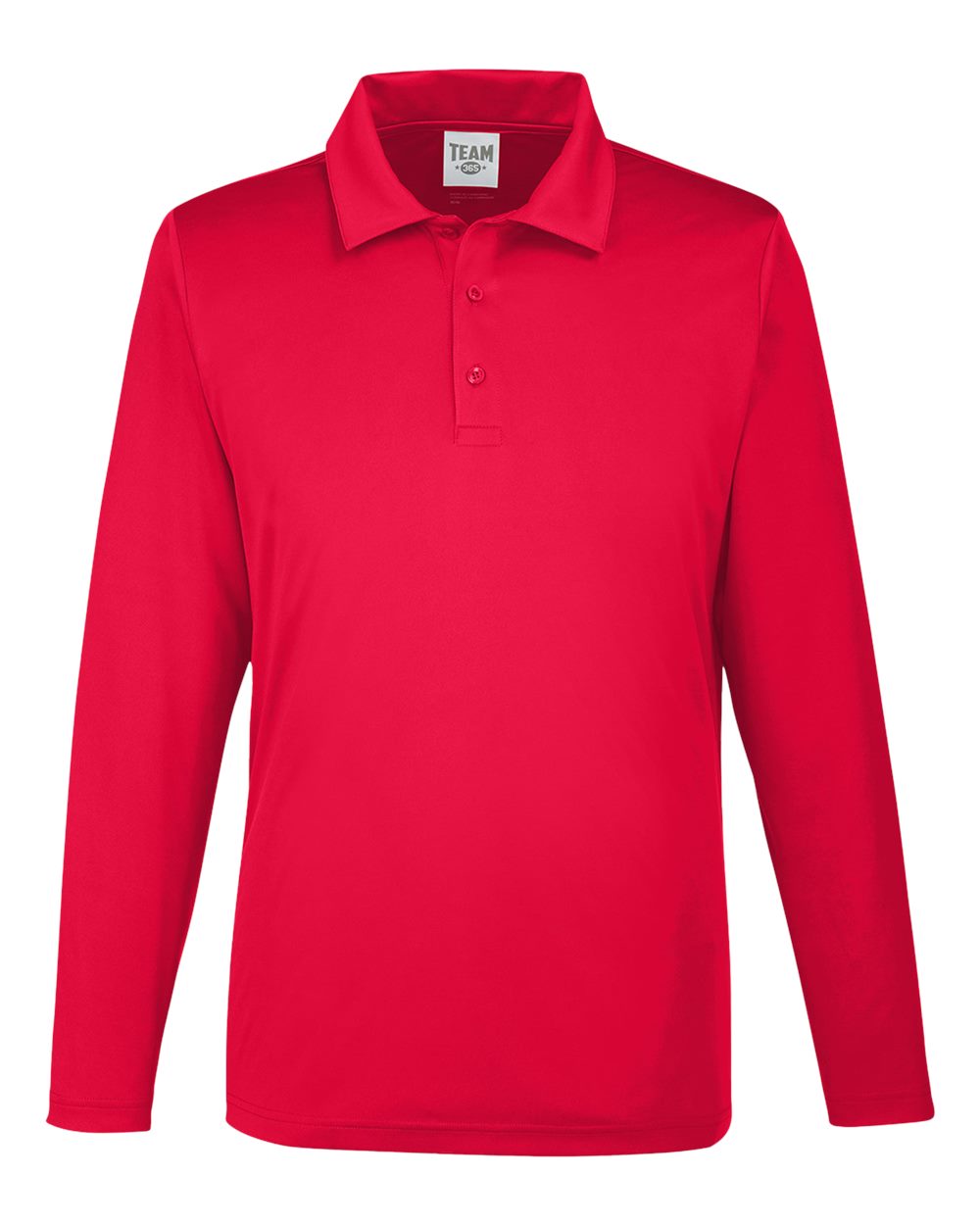 Team 365 Men's Zone Performance Long Sleeve Polo - TT51L Sport Red