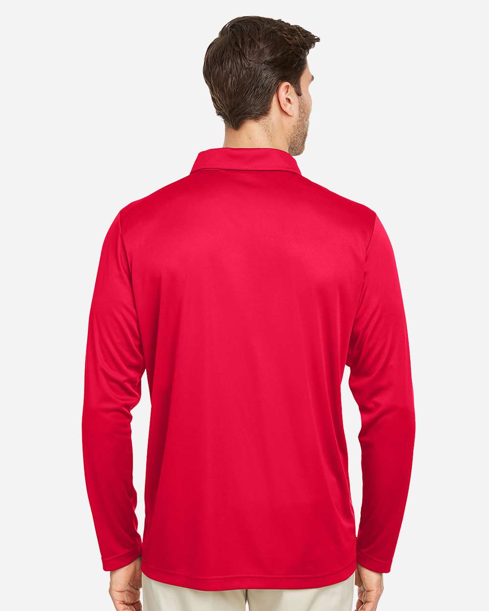 Team 365 Men's Zone Performance Long Sleeve Polo - TT51L Sport Red