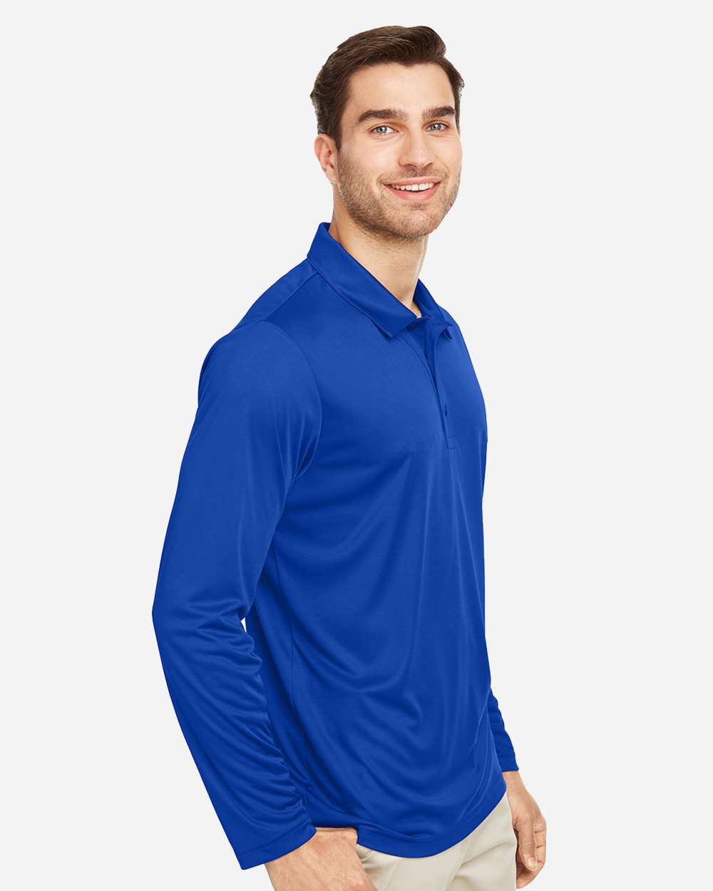 Team 365 Men's Zone Performance Long Sleeve Polo - TT51L Sport Royal
