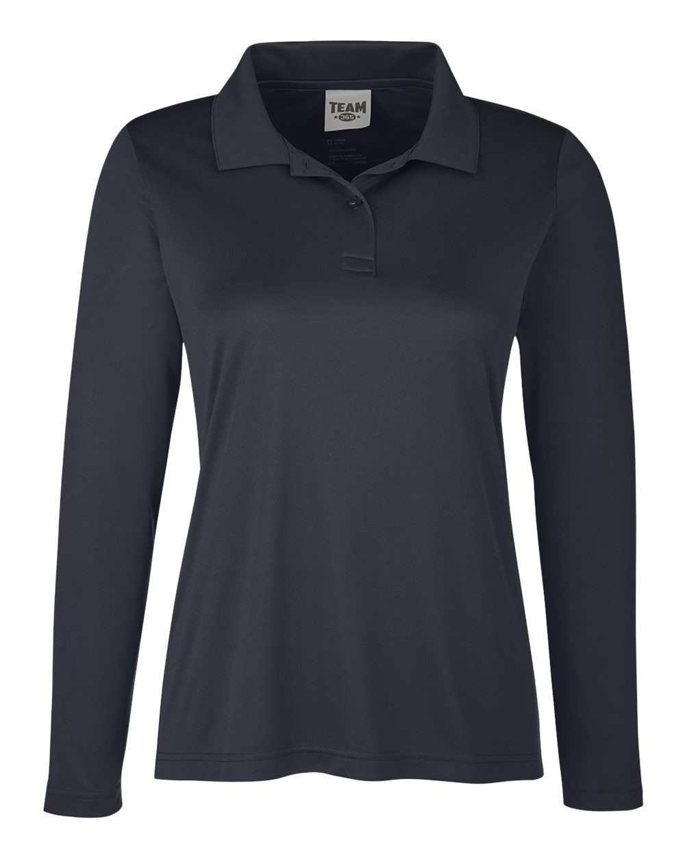 Team 365 Women's Zone Performance Long Sleeve Polo - TT51LW Black