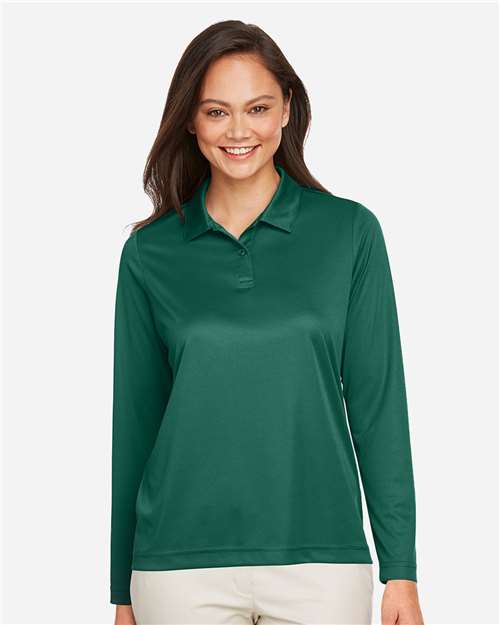 Team 365 Women's Zone Performance Long Sleeve Polo - TT51LW Sport Forest