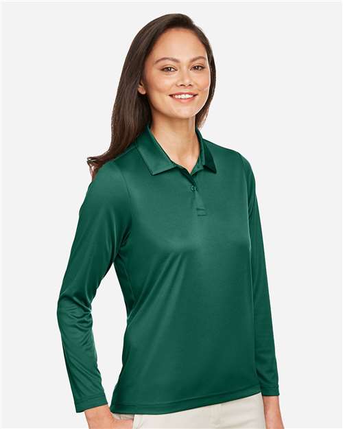 Team 365 Women's Zone Performance Long Sleeve Polo - TT51LW Sport Forest