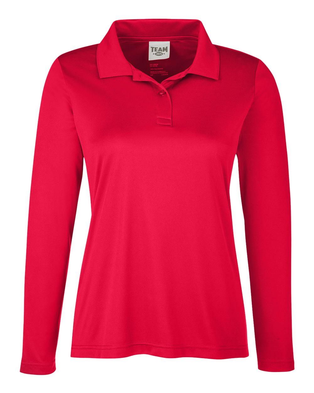 Team 365 Women's Zone Performance Long Sleeve Polo - TT51LW Sport Red