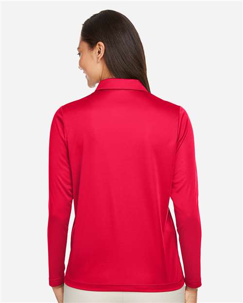Team 365 Women's Zone Performance Long Sleeve Polo - TT51LW Sport Red