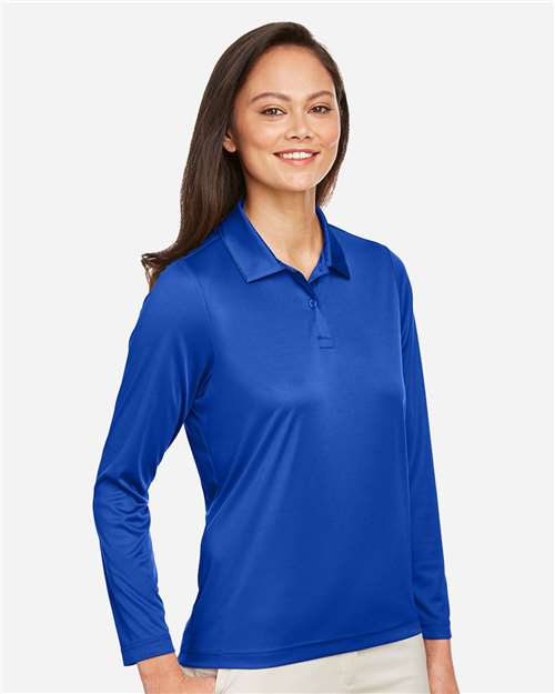 Team 365 Women's Zone Performance Long Sleeve Polo - TT51LW Sport Royal