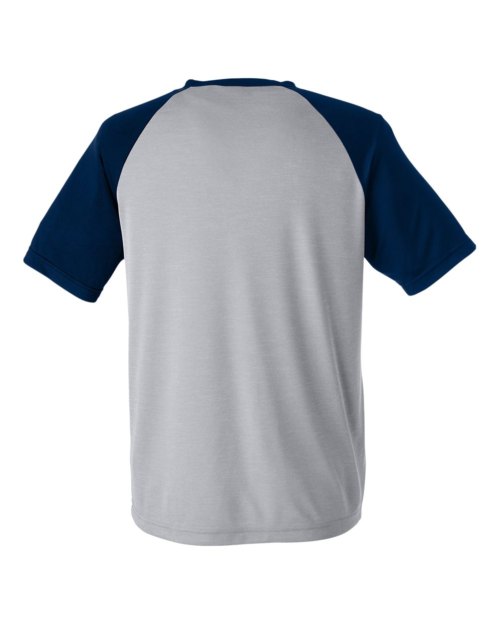 Team 365 Unisex Zone Colorblock Raglan T-Shirt - TT62 Athletic Heather- Sport Dark Navy
