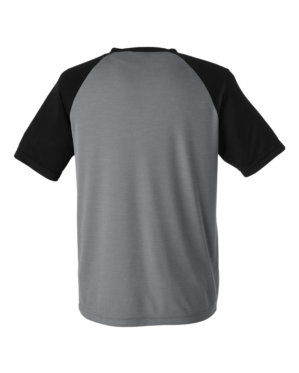 Team 365 Unisex Zone Colorblock Raglan T-Shirt - TT62 Dark Grey Heather- Black