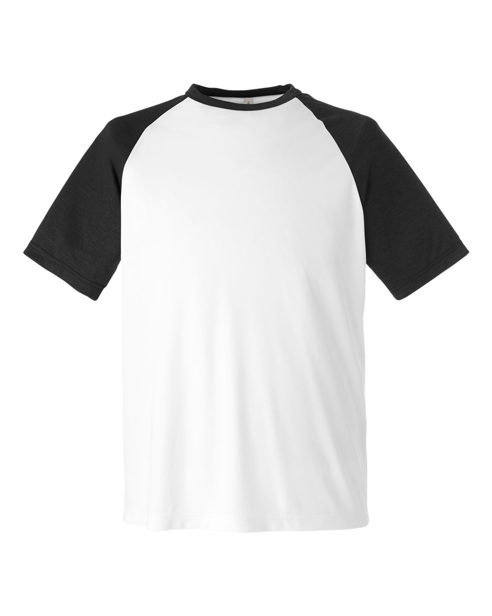 Team 365 Unisex Zone Colorblock Raglan T-Shirt - TT62 White- Black Heather