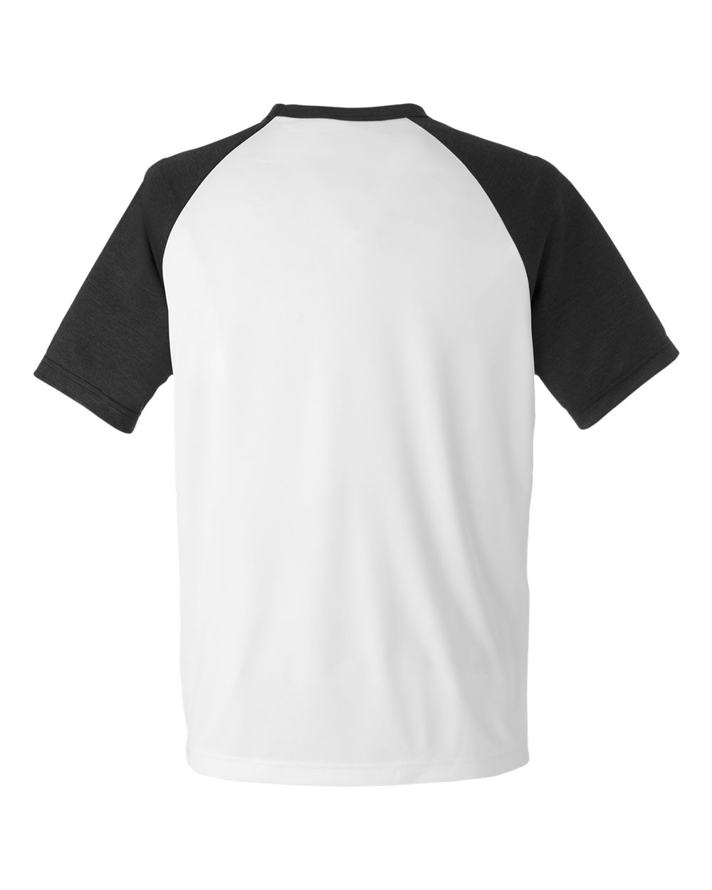 Team 365 Unisex Zone Colorblock Raglan T-Shirt - TT62 White- Black Heather