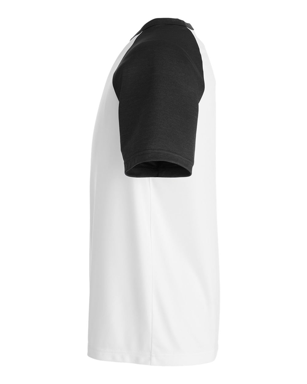 Team 365 Unisex Zone Colorblock Raglan T-Shirt - TT62 White- Black Heather