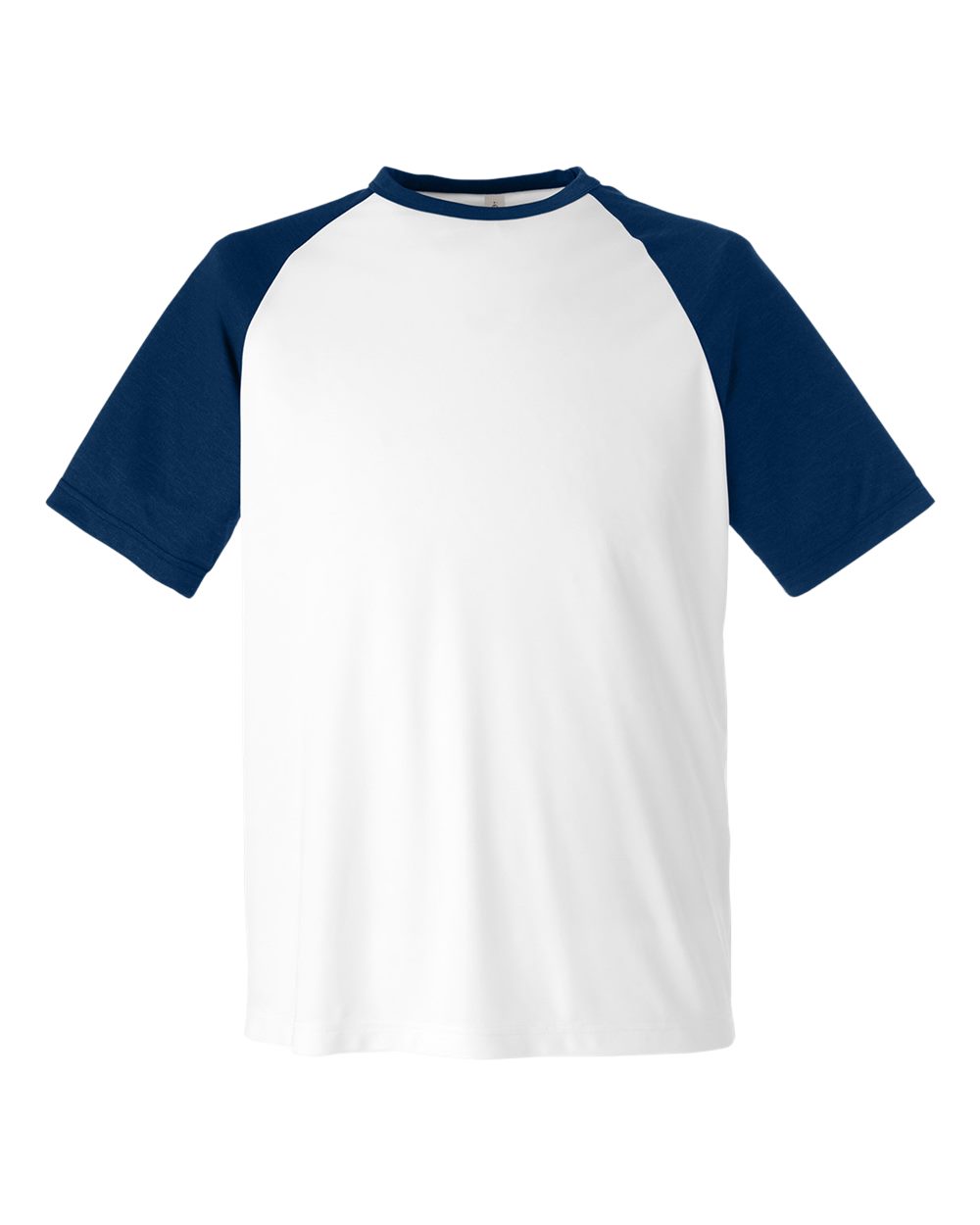 Team 365 Unisex Zone Colorblock Raglan T-Shirt - TT62 White- Sport Dark Navy Heather
