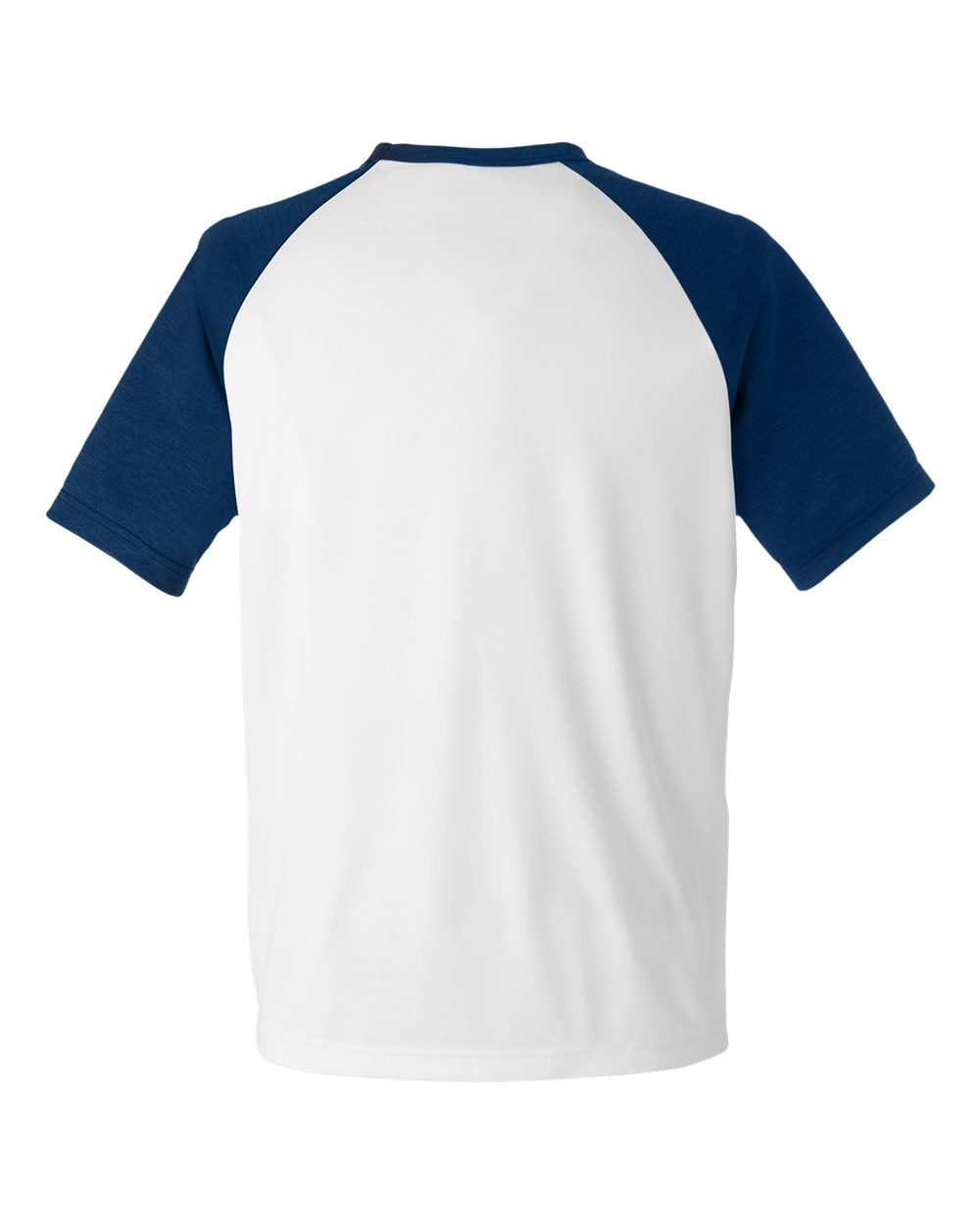 Team 365 Unisex Zone Colorblock Raglan T-Shirt - TT62 White- Sport Dark Navy Heather