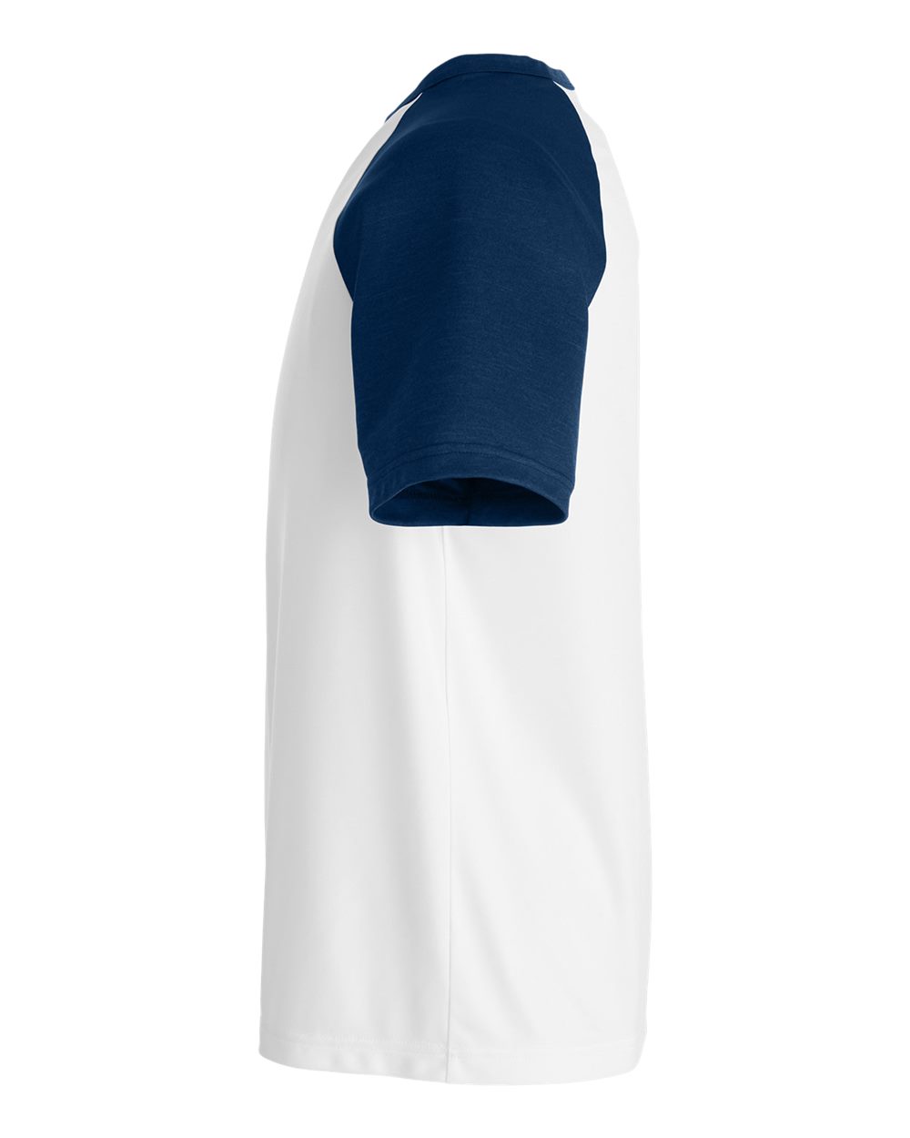 Team 365 Unisex Zone Colorblock Raglan T-Shirt - TT62 White- Sport Dark Navy Heather