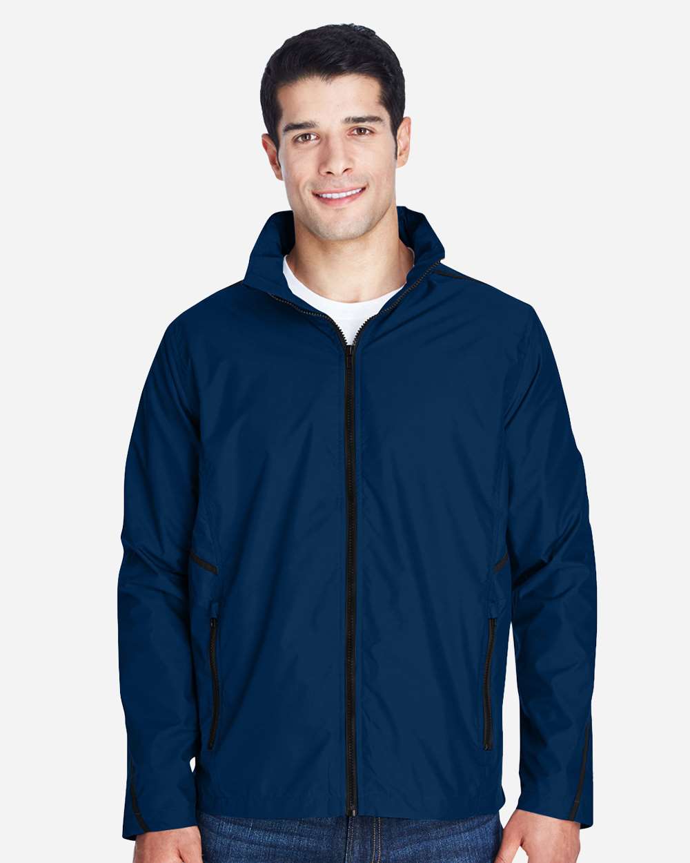 Team 365 Unisex Conquest Jacket with Mesh Lining - TT70 Sport Dark Navy