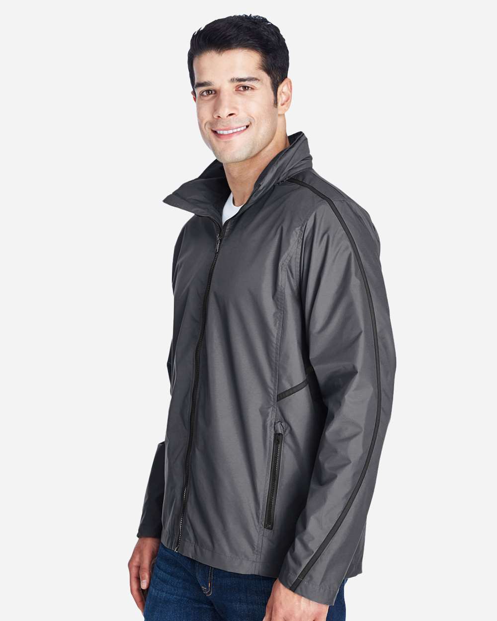 Team 365 Unisex Conquest Jacket with Mesh Lining - TT70 Sport Graphite
