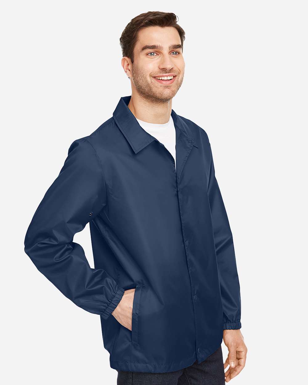 Team 365 Unisex Zone Protect Coaches Jacket - TT75 Sport Dark Navy