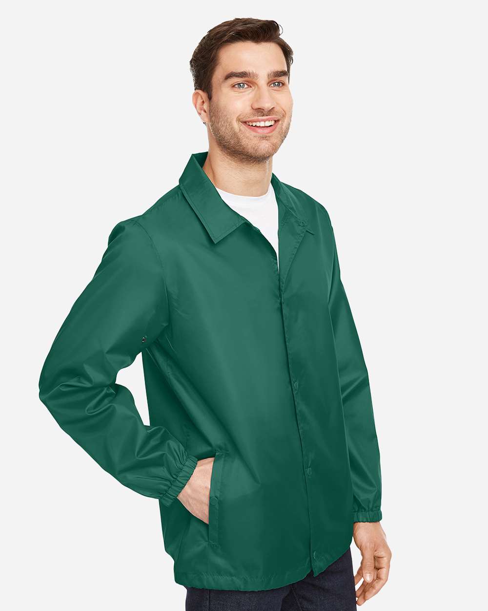 Team 365 Unisex Zone Protect Coaches Jacket - TT75 Sport Forest