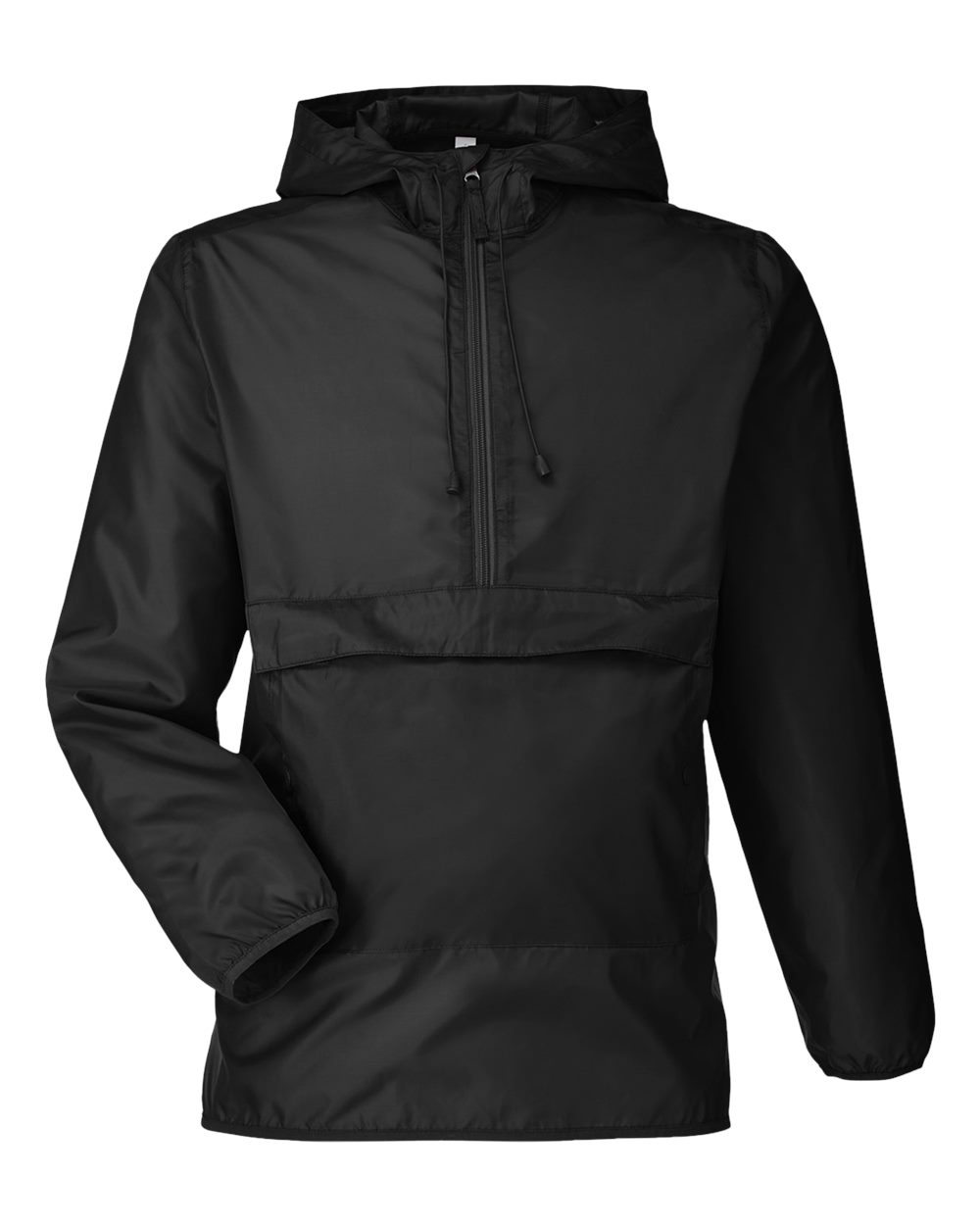 Team 365 Unisex Zone Protect Packable Anorak Jacket - TT77 Black