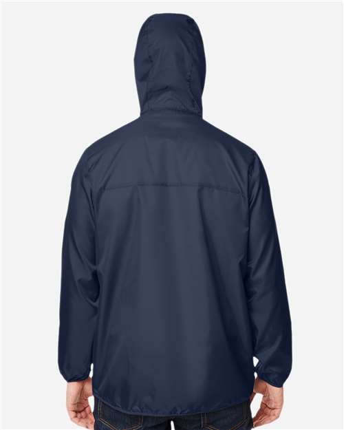 Team 365 Unisex Zone Protect Packable Anorak Jacket - TT77 Sport Dark Navy