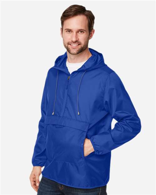 Team 365 Unisex Zone Protect Packable Anorak Jacket - TT77 Sport Royal