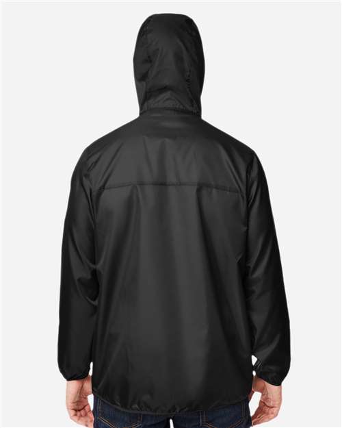 Team 365 Unisex Zone Protect Packable Anorak Jacket - TT77 Black