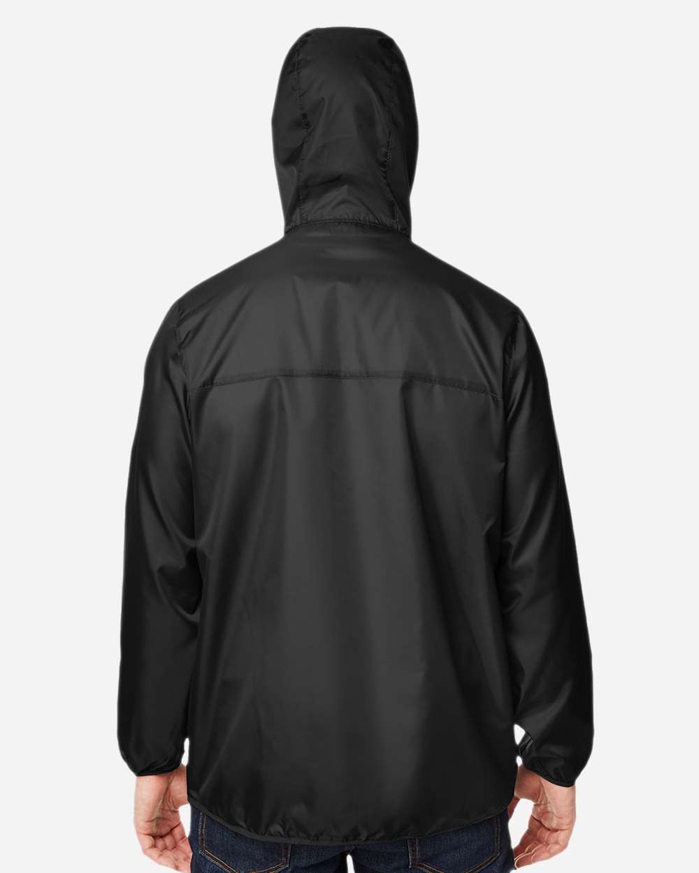 Team 365 Unisex Zone Protect Packable Anorak Jacket - TT77 Black
