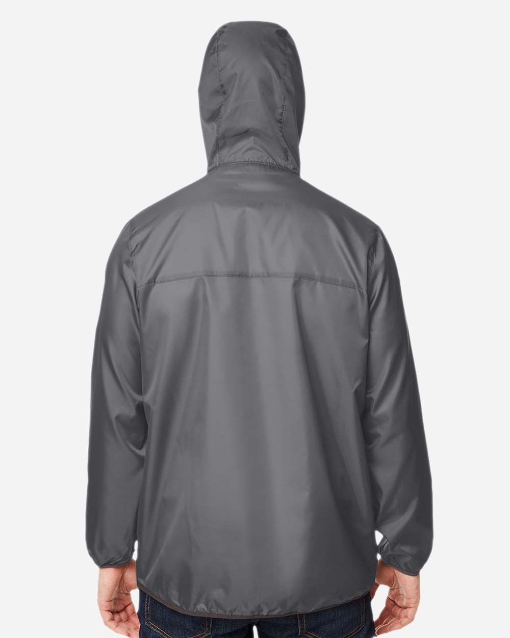 Team 365 Unisex Zone Protect Packable Anorak Jacket - TT77 Sport Graphite