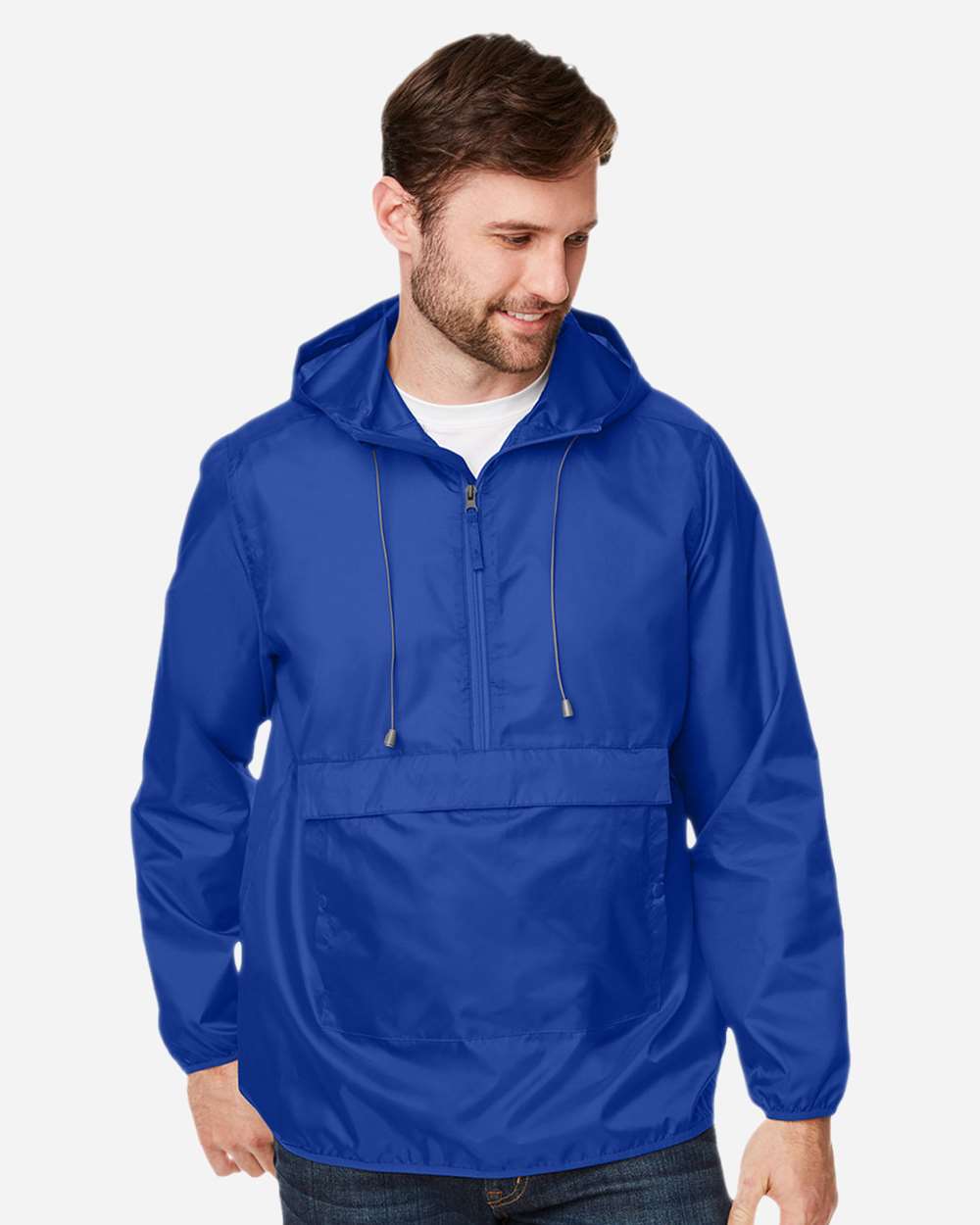 Team 365 Unisex Zone Protect Packable Anorak Jacket - TT77 Sport Royal