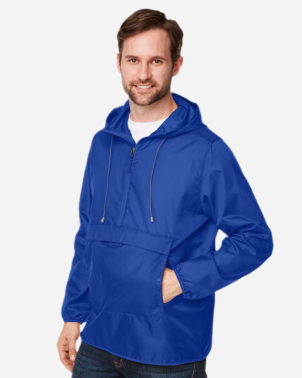 Team 365 Unisex Zone Protect Packable Anorak Jacket - TT77 Sport Royal