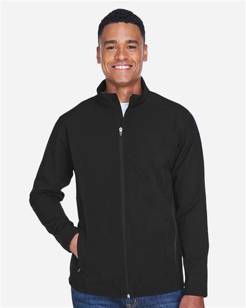 Team 365 Men's Leader Soft Shell Jacket - TT80 Black