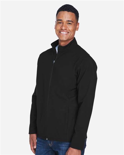 Team 365 Men's Leader Soft Shell Jacket - TT80 Black