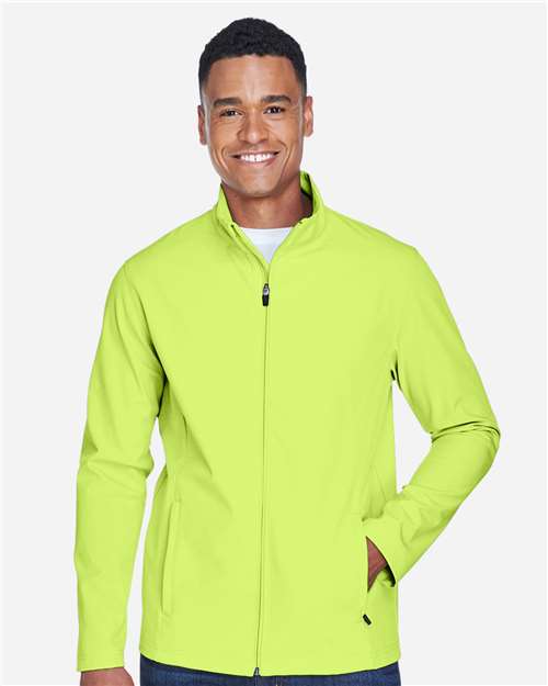 Team 365 Men's Leader Soft Shell Jacket - TT80 Safety Yellow