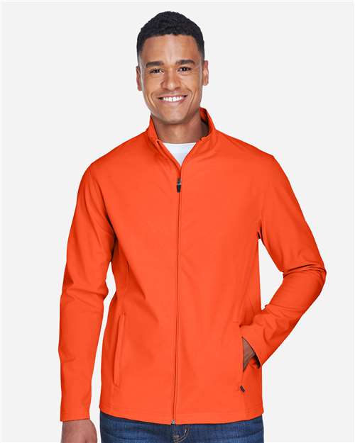 Team 365 Men's Leader Soft Shell Jacket - TT80 Sport Orange