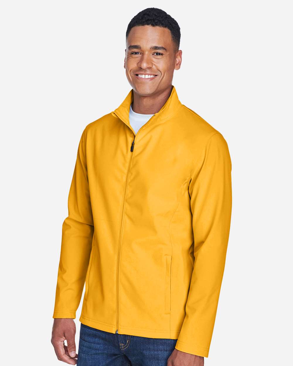 Team 365 Men's Leader Soft Shell Jacket - TT80 Sport Athletic Gold