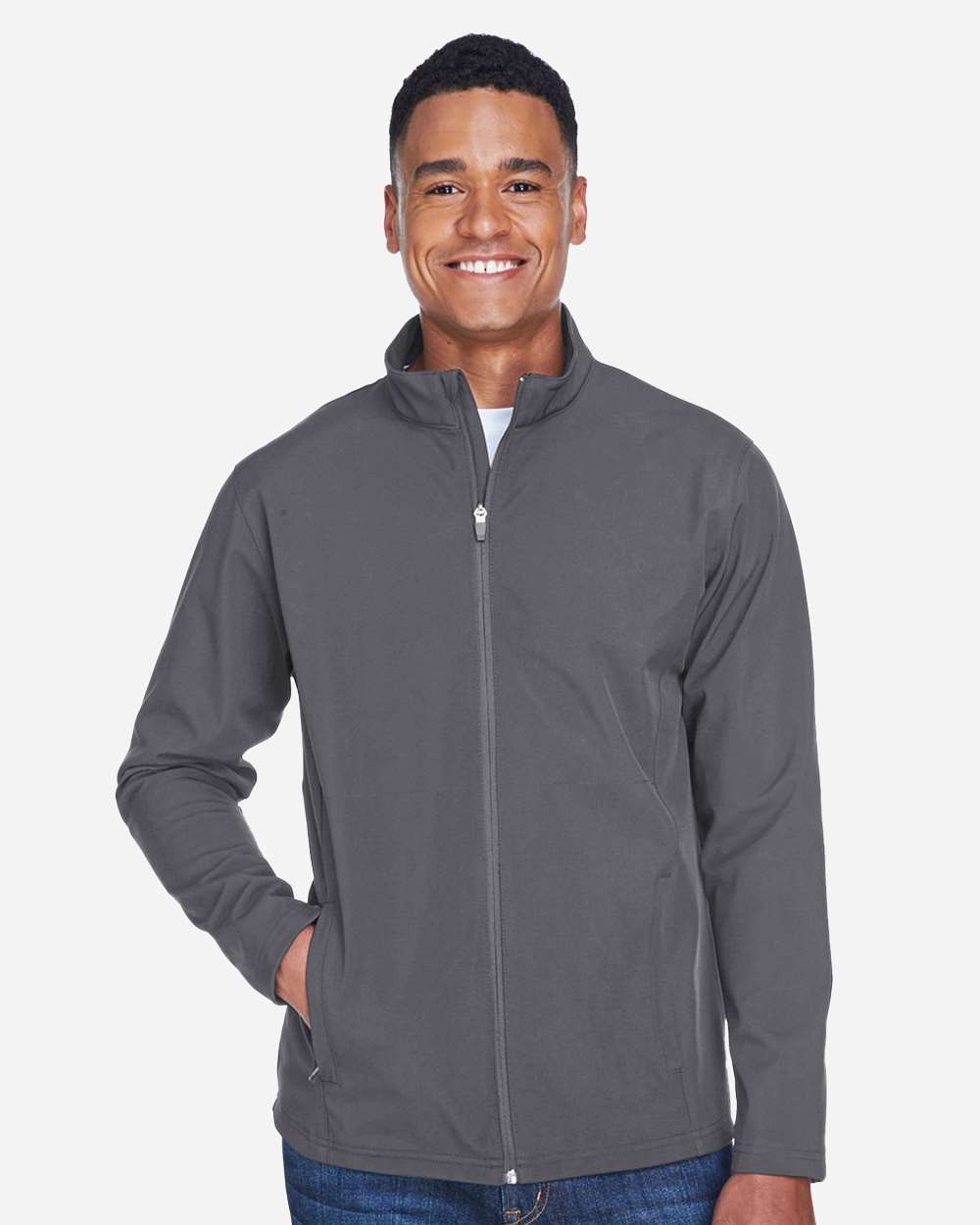 Team 365 Men's Leader Soft Shell Jacket - TT80 Sport Graphite