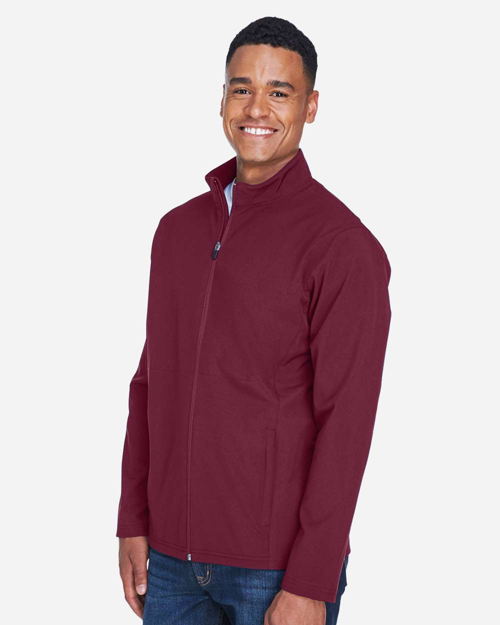 Team 365 Men's Leader Soft Shell Jacket - TT80 Sport Maroon