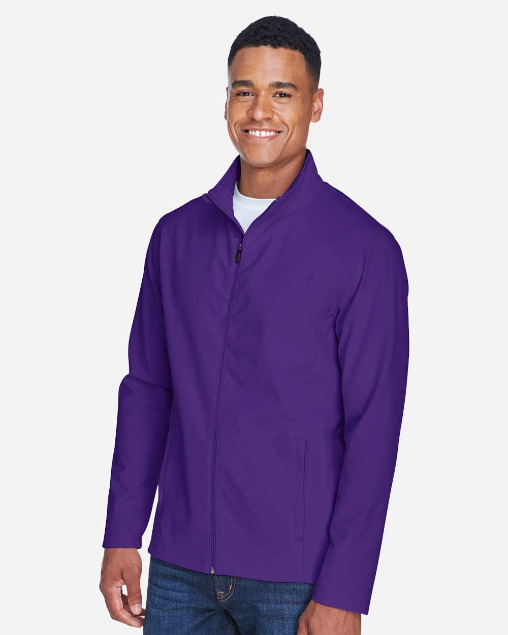 Team 365 Men's Leader Soft Shell Jacket - TT80 Sport Purple