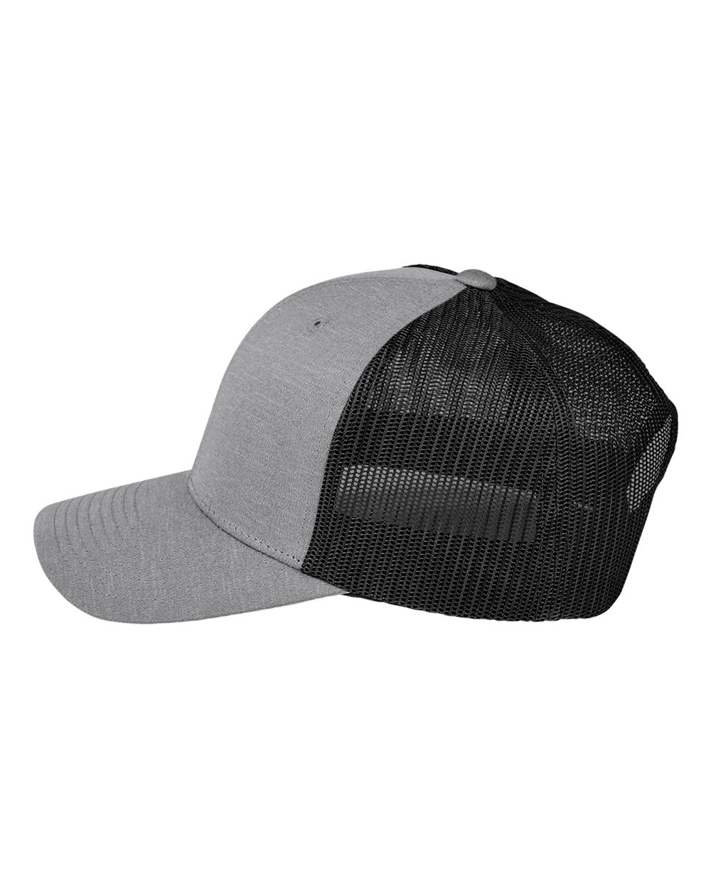 Team 365 Zone Sonic Heather Trucker Cap - TT802 Dark Grey Heather- Black